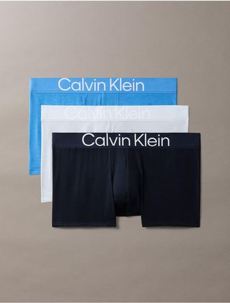 Calvin Klein Mens Ultra Soft Lyocell 3-Pack Trunk - Multi - XL