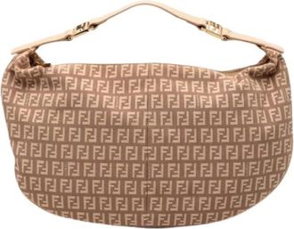 Fendi Pre-owned Hobo Bag - Dames - Vintage Schoudertas - Beige - ONE Size - Leer - Vintage