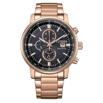 Citizen Eco-Drive Chronograph Black Dial Mens Watch CA0848-85E