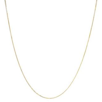 House of Brilliance Unisex Solid 14K Gold 0.75mm Classic Box Chain Necklace in Yellow at Nordstrom, Size 22