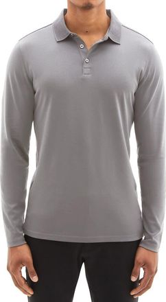 Robert Barakett Georgia Long Sleeve Polo in Griffin Grey at Nordstrom Rack, Size Xx-Large