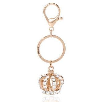 Juicy Couture Crystal Crown Keychain in Silver, Rose Gold at Nordstrom