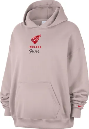 Nike Indiana Fever Nike Womens French Terry Oversized Pullover Hoodie in Pink | IR0855-627