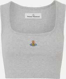 Vivienne Westwood Cropped Rib Vest Rib Jersey Grey XS Women