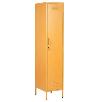 Beliani Beliani - Armario De Metal Amarillo Naranja 38 X 50 Cm 5 Estantes Riel Moderno Oficina Frome