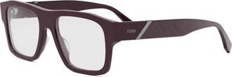 Fendi Diagonale Bril - Heren - Brillen - Rood - 53 MM - Accessoires