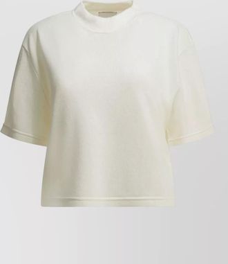 SA SU PHI short sleeve knitwear soft texture ribbed neckline