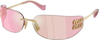 Miu Miu MUA51S 5AK90Y Womens Sunglasses Gold Size 75