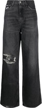 Tommy Jeans Wide Jeans - Dames - Loose Fit Jeans - Zwart - W25 - Denim - Jeans