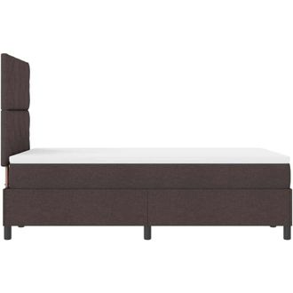 vidaXL Cama Tipo Box Spring Marr&oacute;n Oscuro 120 X 200 Cm Tela Vidaxl