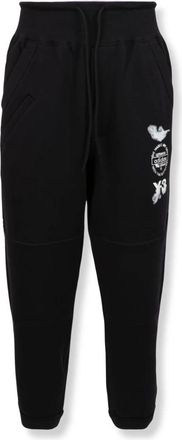 Yohji Yamamoto Broeken, Heren, Zwart, S, Cuffed Track Pant