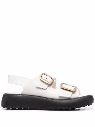 Tod's buckled leather sandals - women - Leather - 38 - White
