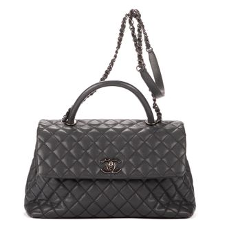 Chanel Pre-owned Womens Timeless Top handle Large Shoulder Bag - Grey - One Size