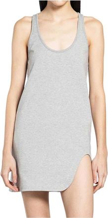 The Attico Short Dresses, female, Gray, XS, Light American Fleece Mini Dress