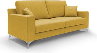Divani.Store Michael Canap&eacute; De Tela Impermeable Y Antimanchas 206 Cm Amarillo