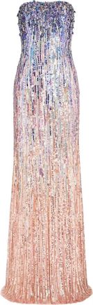 Jenny Packham Honesty maxi-jurk met pailletten - Paars