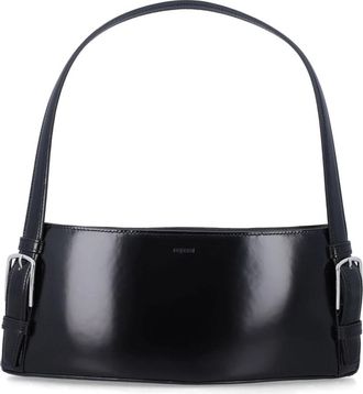Coperni Ergonomische Schoudertas - Dames - Schoudertassen - Zwart - ONE Size - Leer - Tassen