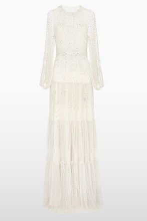 Jenny Packham Tramar Dress in Ivory at Nordstrom, Size 12 Uk