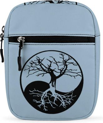 Generic Tree of Life Ying Yang Crossbody Bag Adjustable Satchel Cute Shoulder Bag Lightweight Sling Bags