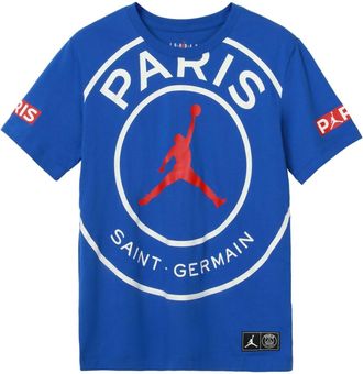 Nike Jordan Air Jordan SS20 As J Psg Logo Tee Paris Saint-Germain Short Sleeve Mens Blue BQ8385-480