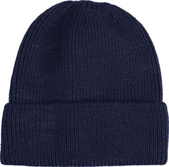 Capelli Beanie CAPELLI NEW YORK, Damen, navy, Strick, Materialmix, unifarben, M&uuml;tzen Beanie, Rippstrick, Wollanteil, w&auml;rmend