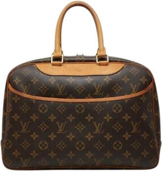 Louis Vuitton Pre-owned Monogram Canvas Handbag - Dames - Vintage Handtas - Bruin - ONE Size - Leer - Vintage