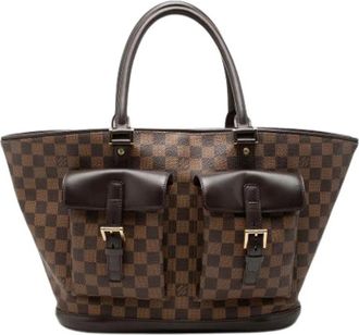 Louis Vuitton Pre-owned Manosque GM Tote Bag - Dames - Vintage Shopper - Bruin - ONE Size - Vintage