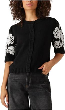 Object Zwarte Gebreide Vest voor Vrouwen - Dames - Vesten - Zwart - S - Truien & Vesten