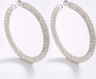 Emma Pills Wild Hoops in Silver at Nordstrom, Size X-Large