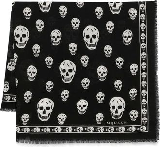 Alexander McQueen Sciarpa Classic Skull - Nero