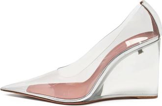 Amina Muaddi Pumps Ane Glass 100mm Pre-owned - Bianco