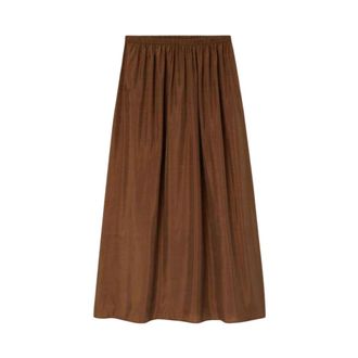 American Vintage Renbay A-Line Skirt - Skirts - Mujer - Marr&oacute;n - M