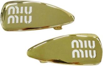 Miu Miu Pre-owned Haarclip - Dames - Vintage Accessoires - Geel - ONE Size - Vintage