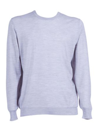 Fedeli Heathered Crew Neck Long Sweater