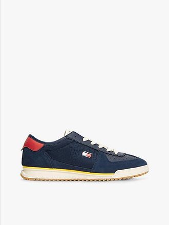 Tommy Hilfiger Retro Leather Mixed Texture Serrated Trainers