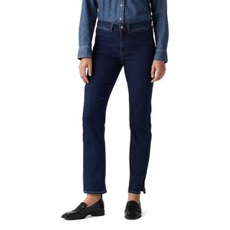 Levi's Tailored 724 Jeans Womens Blue Denim High Rise Straight Leg PALL440