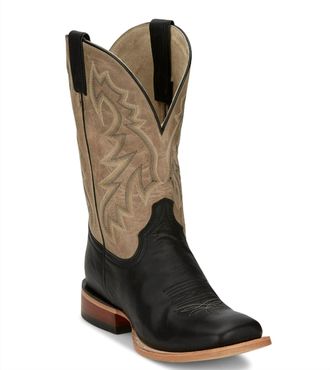 Tony Lama Mens Luciano Western Square Toe Boot - Medium In Black