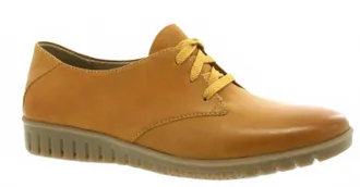 Dansko Womens Libbie Burnished Calf Shoe In Mustard