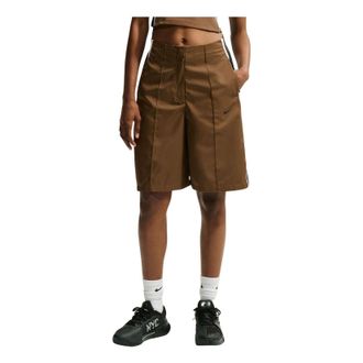 Nike (WMNS) Nike x Naomi Osaka Loose Mid-Rise Shorts Mosswood Brown Black White IO5811-235