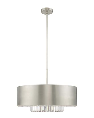 Livex Lighting Livex Madison 6 Lt Brushed Nickel Pendant Chandelier