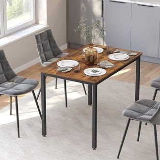 Vasagle Rectangular Dining Table for Kitchen Living Room or Office in Brown