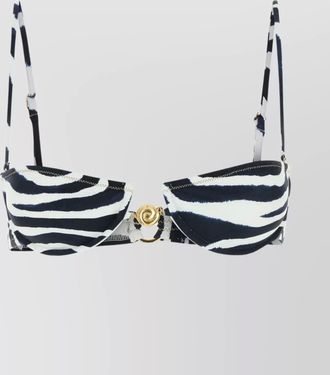 Reina Olga adjustable underwire bikini top with metal detail