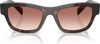 Prada 0pr B09s Rectangular Frame Tortoiseshell Acetate Sunglasses