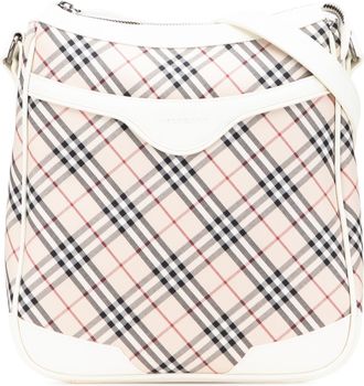 Burberry Pre-owned Womens Plaid Crossbody Bag - Ivory Textile - One Size