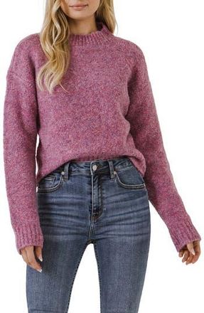 English Factory Cozy Crewneck Sweater in Purple at Nordstrom Rack, Size Small