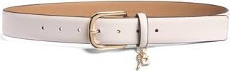 Kate Spade New York lock & key charm belt in Cream /Polished Gold at Nordstrom Rack, Size X-Small