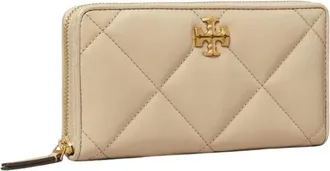 Tory Burch Accessoires, Dames, Beige, ONE Size, Zip Continental Portemonnee