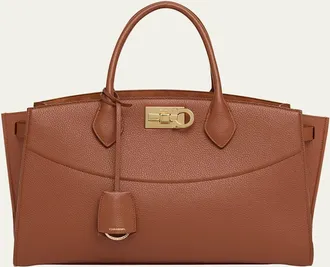 Ferragamo The New Studio Soft Leather Top-Handle Bag