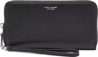Marc Jacobs Slanke Continental Portemonnee met Logo - Dames - Portefeuilles - Zwart - ONE Size - Leer - Accessoires