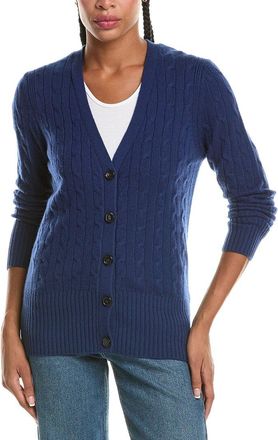 N.Peal N.Peal Clara Cable V-Neck 100% Cashmere Cardigan
